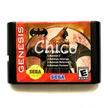 4 in 1 Batman 1 Forever Return Revenge Save Progress 16 Bit Game Card for Sega