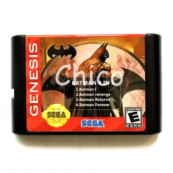 

4 in 1 Batman 1 Forever Return Revenge Save Progress 16 Bit Game Card for Sega Mega Drive for Sega Genesis