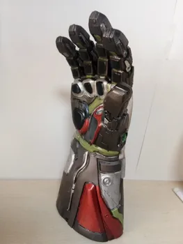 

[New]Costume party 1:1 Marvel Avengers Final battle Latex LED Light Iron Man Gloves Cosplay Action Figure model Toys best gift