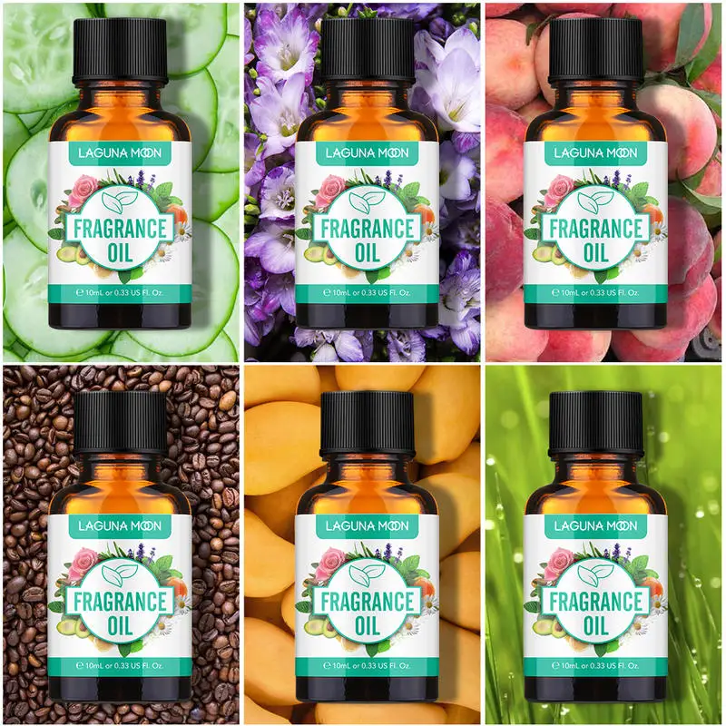 LAGUNAMOON 10ML Angel Oils Essential Lime Basil Midnight Rose Summer Rose Lemon For Candle Soap Making Perfume perfume oil-2