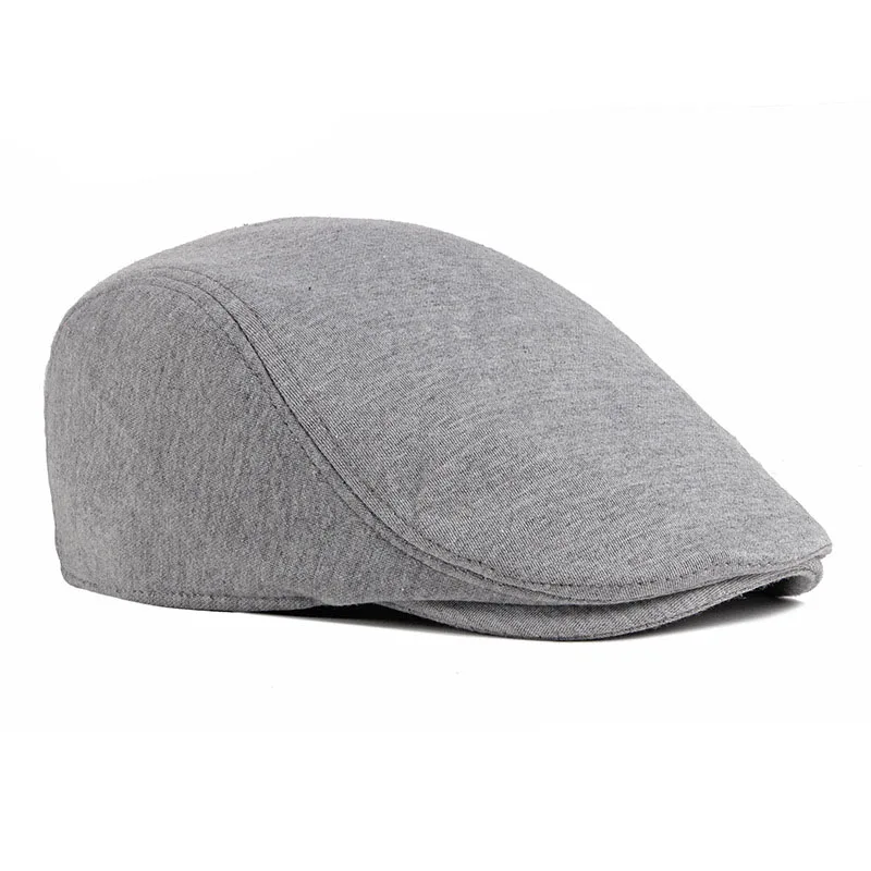 Beret Hat Men's Spring Autumn Beret Male Horn Korean Retro Solid Peaked Cap Forward Hat For Women Protection Elasticity Peaky Blinders D13