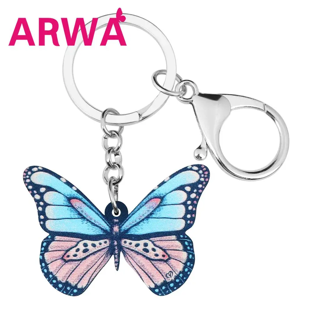 ARWA Акриловые Брелоки-бабочки с принтом насекомых брелоки животными ювелирные