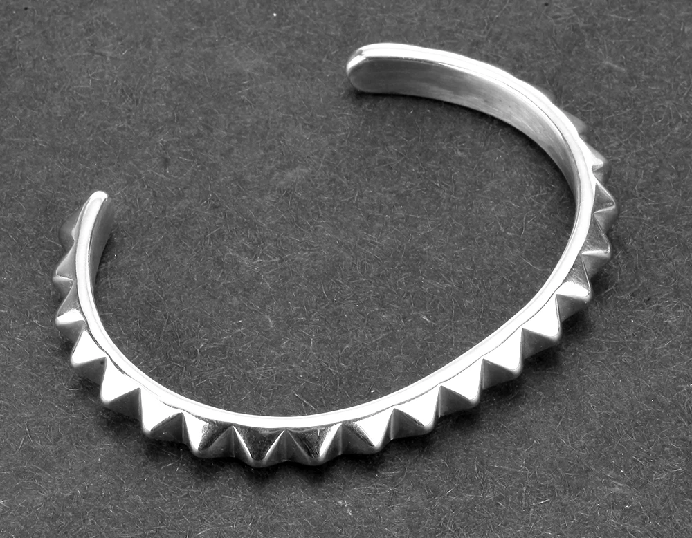 Мужской Открытый Браслет-манжета твист шипы проволока Pulsera титановая сталь геометрический браслет браслеты 17-19 см колючие украшения хип-хоп браслет