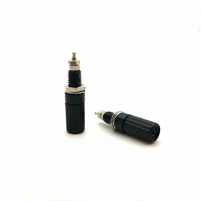5PCS/Lot 4mm Terminal Test Socket Binding Post For Speaker 4mm Banana Plug Test probe Conversion Adapter Black 5PCS