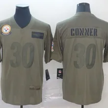 Все сшитые Питтсбург качественные мужские футболки Steelers James Conner color rush Steelers