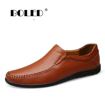 

Natural Leather Shoes Men Light Weight Casual Shoes Plus Size Men Flats Top Quality Men Driving Shoes Dropshipping