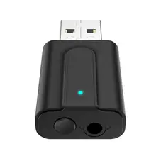 2 в 1 USB Bluetooth 5,0 адаптер 3,5 мм аудио один щелчок переключения режимов без драйвера требуется музыка беспроводной приемопередатчик