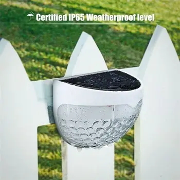 

6 LEDs Solar Powered Wall Fence Lights Outdoor Garden Stairway Landscape Lamp for Outdoor Garden Landscape Fence Yard Lamp Light