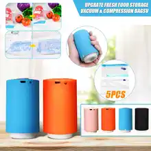 USB бытовая пищевая вакуумная упаковочная машина машинный герметик Ручной вакуумный упаковщик отправка 5 шт. перерабатываемые пакеты вакуумный упаковщик пищевая заставка