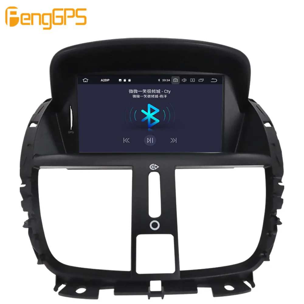 Android 9,0 4+ 64 Гб px5 встроенный DSP Автомобильный мультимедийный dvd-плеер gps радио для peugeot 207 2008- gps Навигация стерео видео