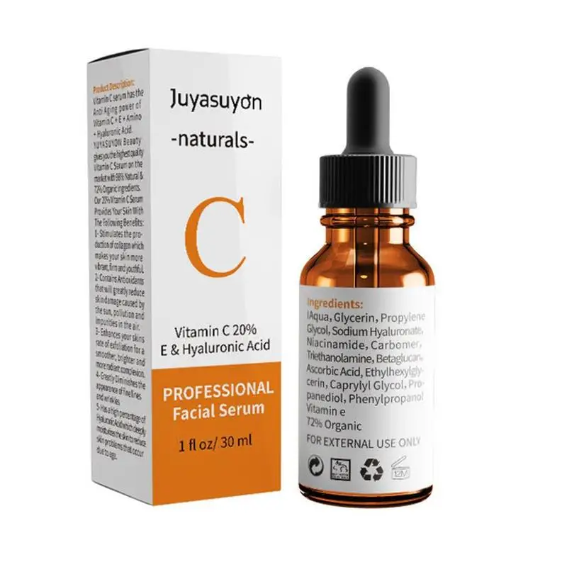 

New Vitamin C Hyaluronic Acid Face Serum Skin Serum Skin Care Anti Aging Fade Dark Spot Wrinkle Hydrating