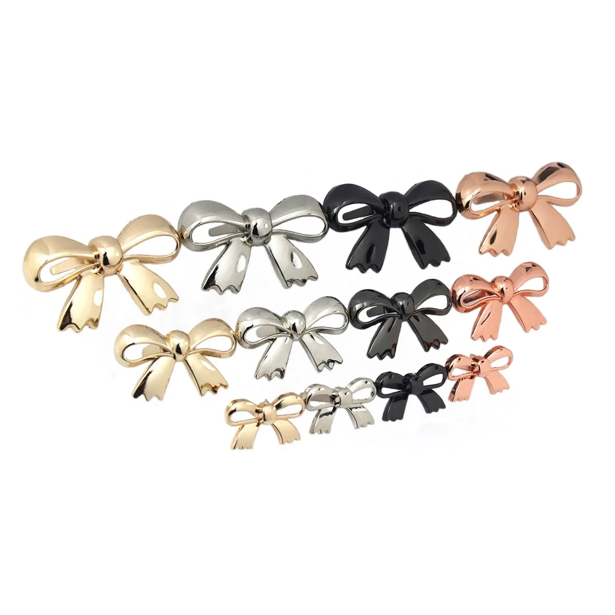 2pcs Metal Bowknot Buckle New Style Fashion Shoes Clip Clasp for DIY Handbag Bag Garments Hardware Closure Bag Parts Accessories