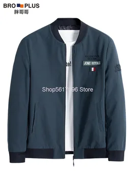 

2020 Season Fat Man Li Collar Jacket Male Big Size Black Fat Plus Fat Plus Leisure Coat