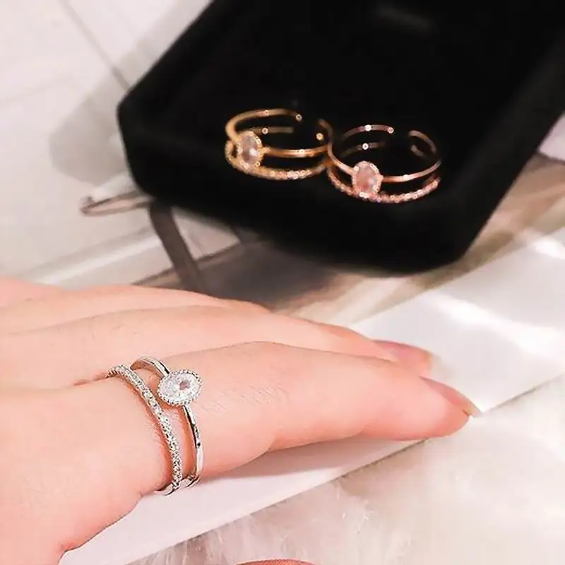 

Rotatable Big Snowflake Rings For Women Personality 2019 Trendy Jewelry Party Bijoux Statement Open Ring Adjustable