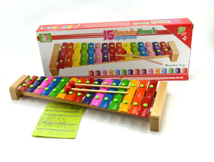 Деревянные игрушки игрушка пианино 15 музыкальный инструмент lv pian qin