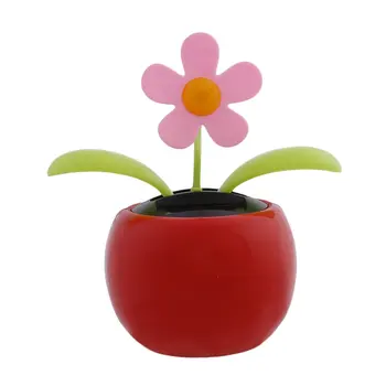 

Home Decorating Solar Power Flower Plants Moving Dancing Flowerpot Swing Solar Car Auto Vehicles Display Toy Gift