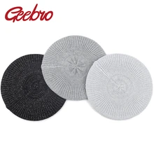 Geebro, модная женская зимняя теплая шерстяная шапка, берет для девочек, берет, мешковатая шапка, женская шапка, шапки для художника, женские шапки