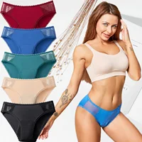 3Pack Sexy Lace Leakproof Menstrual Panties New Breathable Fast Absorbent Underwear Women Menstrual Briefs plus size lingerie 1