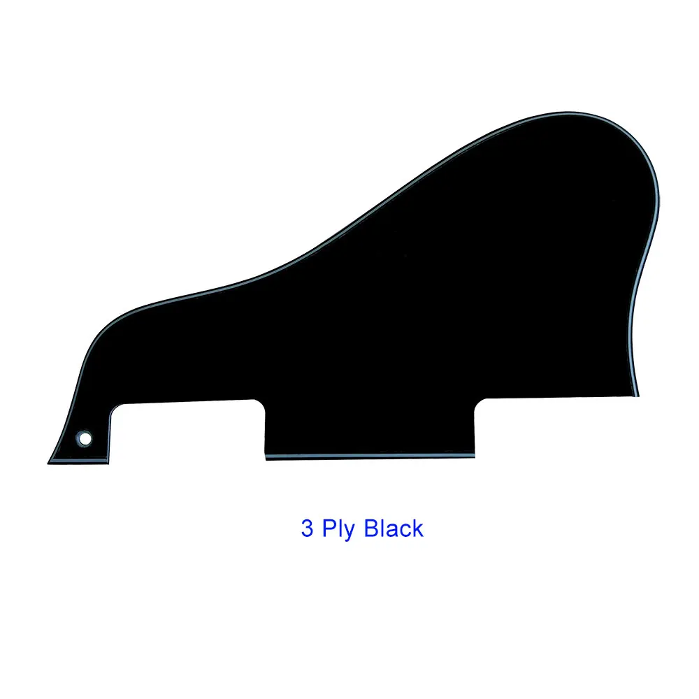 Pleroo на заказ гитара pickgaurd для одного отверстия ES 335 короткая Джаз Archtop гитара накладка царапина пластина - Цвет: 3 Ply black