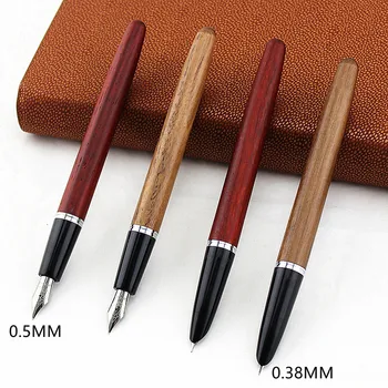 

High Quality Luxury Wood Fountain Pen Standard Metal Iraurita 0.38mm Nib Ink Pens for School Student Finance Office Writing