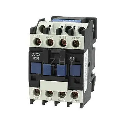 

Motor Control AC Contactor 3 Phase 3-Pole Coil 220 Volts 20A CJX2-12