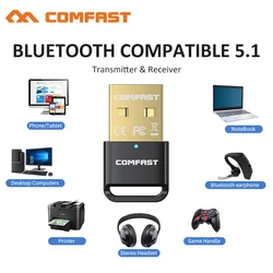 Para teclado usb receptor de fone de ouvido bluetooth transmissor bt 5.0 adaptador sem fio dongle suporte win8/10 livre unidade