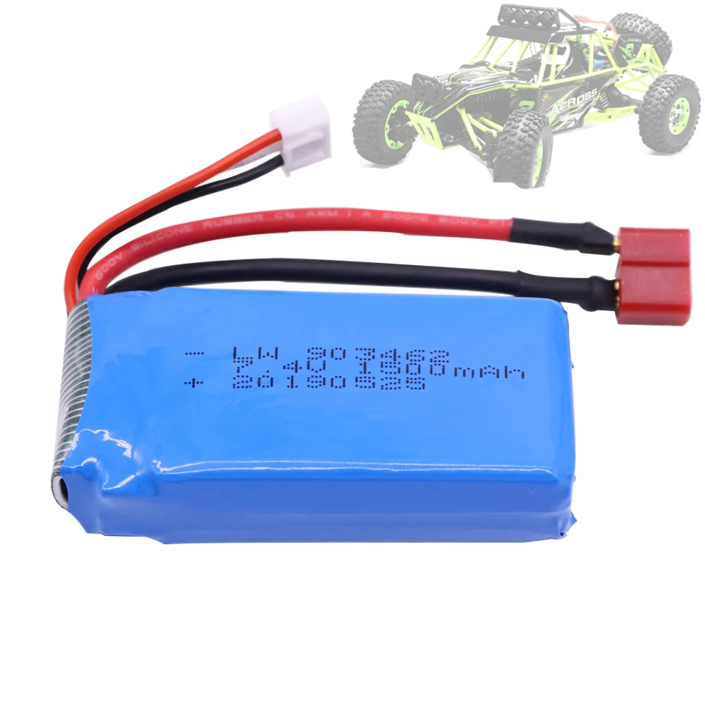 7 4 В 1500 мАч Lipo Battery T Plug для Wltoys 12423 12428 батарея гусеничного автомобиля литиевая 903462