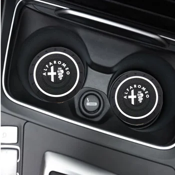 

2PCS Car Water Cup Bottle Holder Anti-slip Pad Mat for alfa romeo 159 147 156 giulietta Giulia Stelvio Car Styling