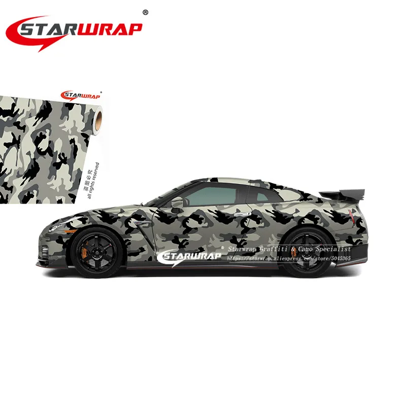 

Starwrap Premium quality Navy Camouflage Vinyl film with air free bubbles Camouflage Vinyl Wrap Film for car