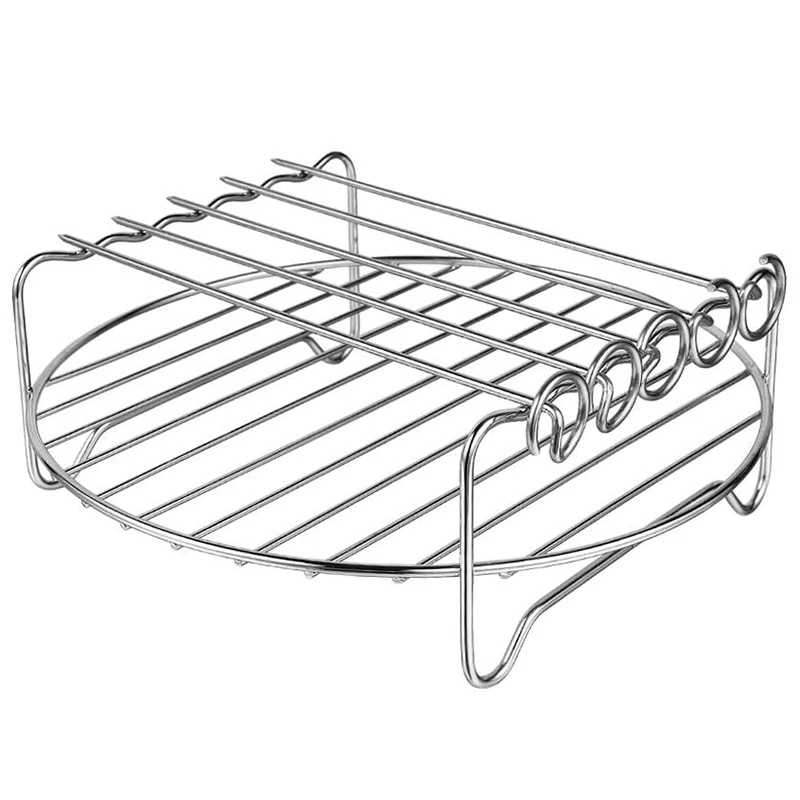 Kitchen Accessory Replacement BBQ Rack Double Layer Skewers Baking Tray for Air Fryer HilMe Air Fryer Double Layer Rack 