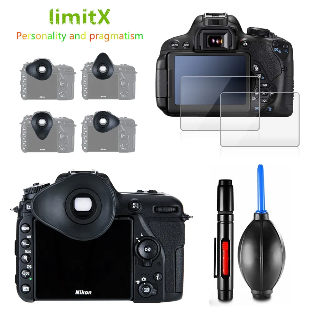 Eyecup видоискатель окуляр 2x стекло ЖК экран протектор камера объектив чистящий