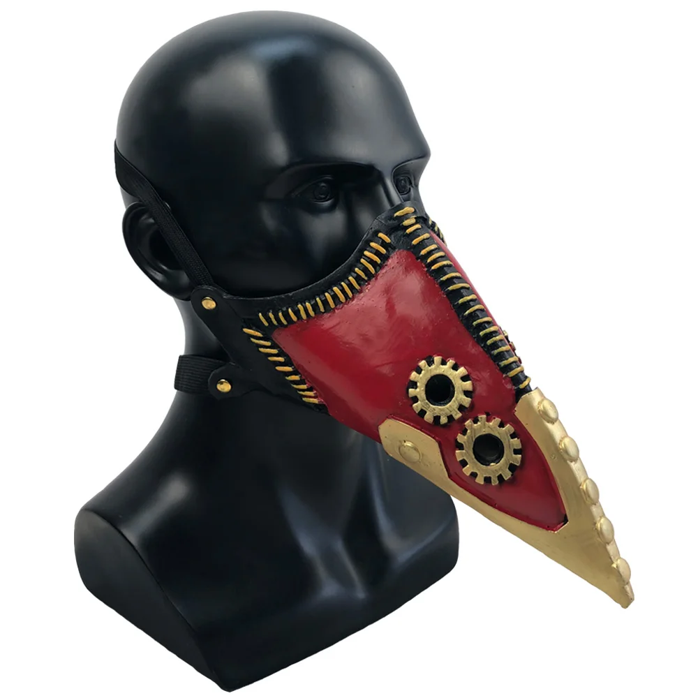New Anime My Hero Academia Overhaul Mask Cosplay Crow Mouth Plague Doctor Halloween Masks Steampunk Face Long Beak Gothic Helmet |
