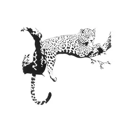 Новые большие съемные настенные Стикеры для комнаты с изображением животных леопарда, Декорации для стен, черный цвет, размер: 90x60 см