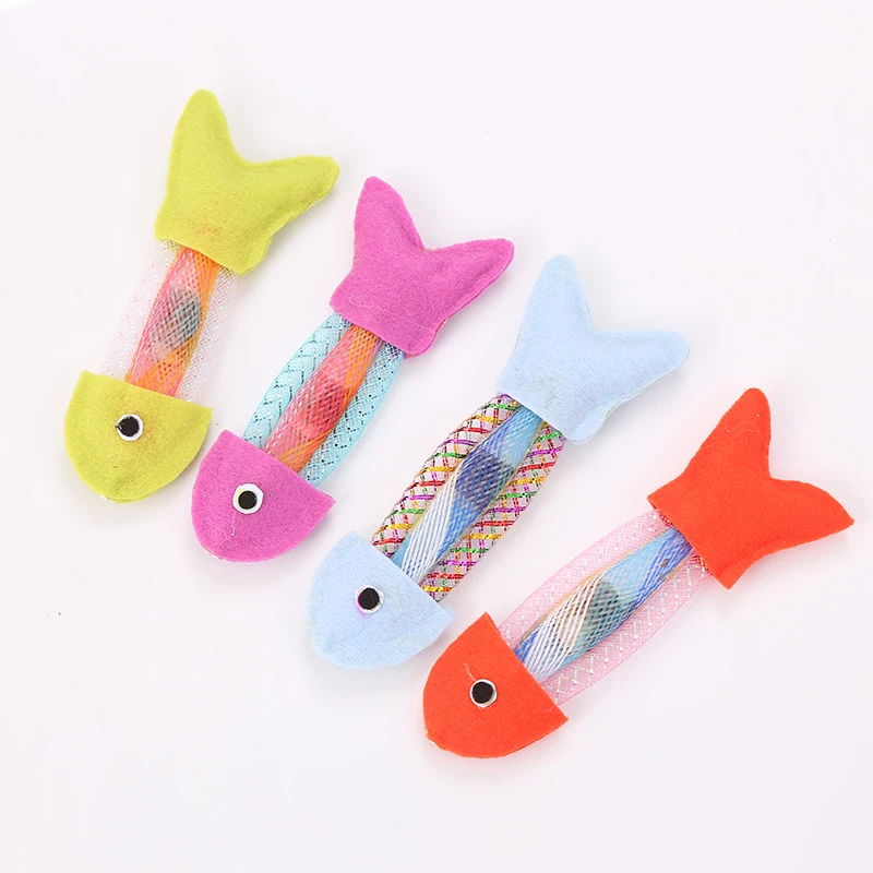 1pcs Cat Toys Fish Shape Interactive Toy Non Woven Japonicum Small Fish Cat Toy Pet Cat Supplies