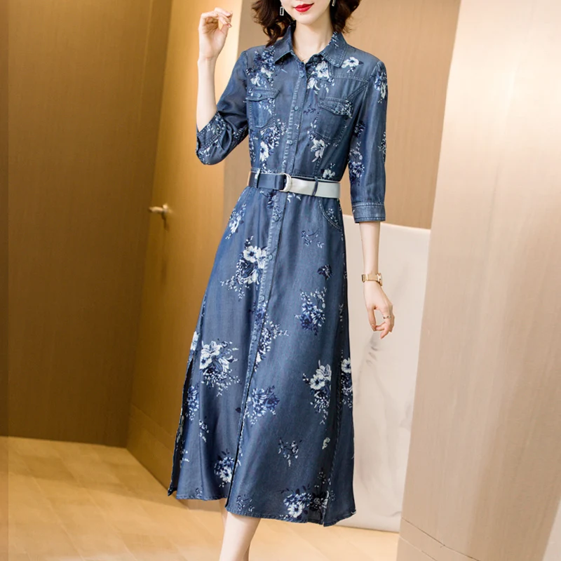 Fashion Denim Dresses Women 