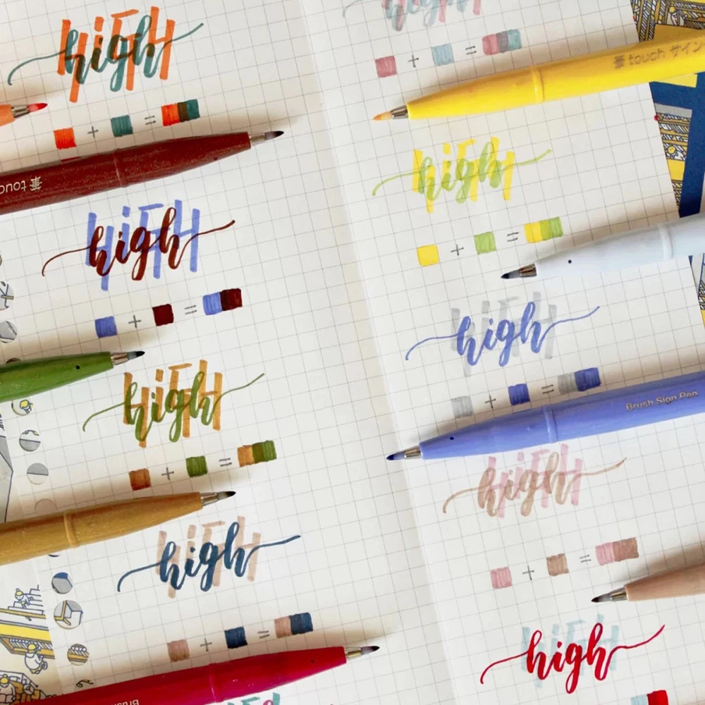 Winzige 1Pc Brush Pen Art Marker Calligraphy Pen Highlighter For