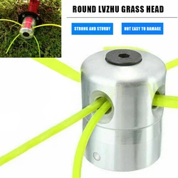 Tête de coupe de gazon cylindrique en aluminium brillant, accessoires de tondeuse à gazon, tête de ligne de coupe pour outils de remplacement 