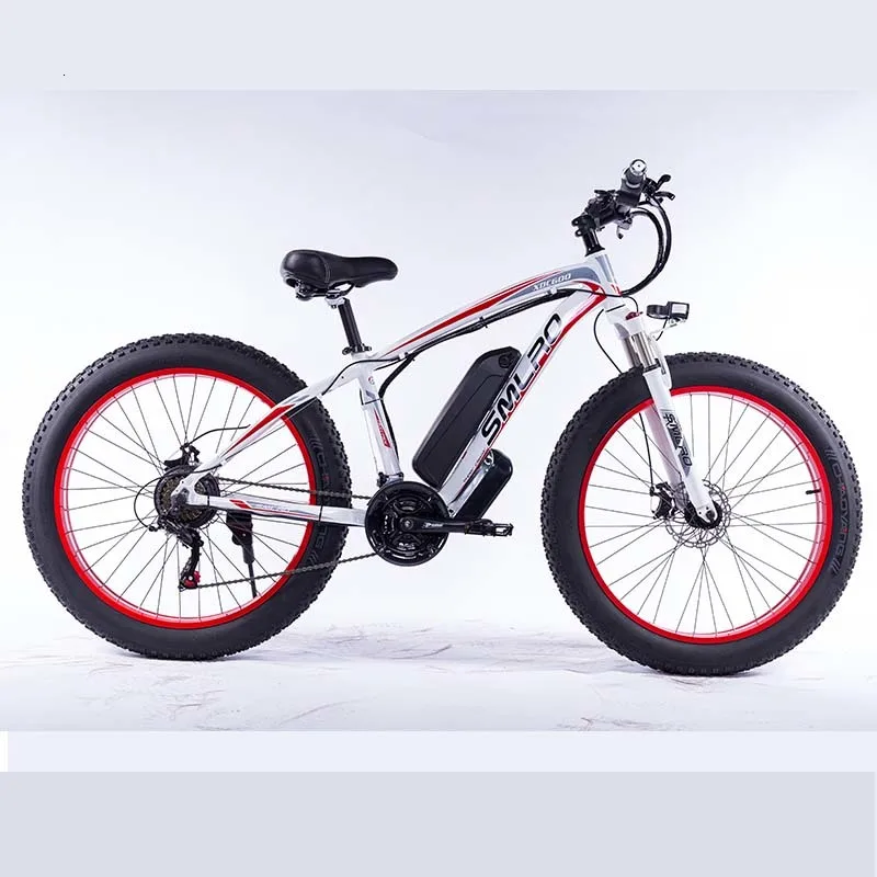 500 Вт Электрический велосипед 10AH батарея быстрая скорость Электрический горный e-велосипед для взрослых 35 км/ч Ebike снег 21 скорость - Цвет: 10AH 500W Red