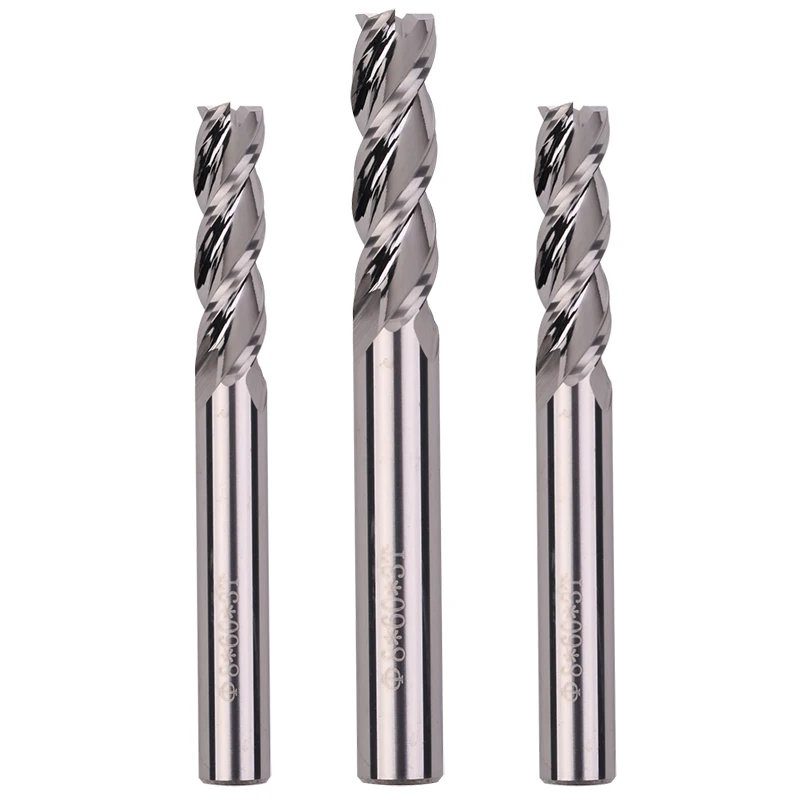 

BEYOND 3F HRC60 End Mill for Aluminum 2mm 3mm 5mm 6mm 8mm 10mm 12mm 3 Flute Carbide Flat Milling Cutter Face mills Endmills
