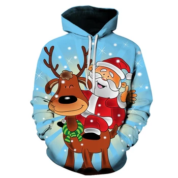 

Cute Children Christmas kid Fashion Comfortable 3D Hoodies Christmas Harajuku Autumn boy girl Men women 3D Hooded top Sweatshirt