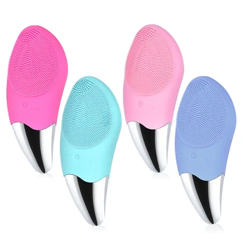 Mini Electric Facial Cleansing Brush Silicone Sonic Face Cleaner Deep Pore Cleaning Skin Massager Face Cleansing Skin Care Tools