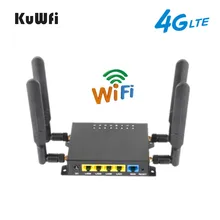 KuWFi OpenWRT 4G Router wi-fi CAT4 150 mb/s bezprzewodowy Router CPE odblokowany 4G SIM Wifi z portem USB i 4 * 5dBi anteny o wysokiej mocy
