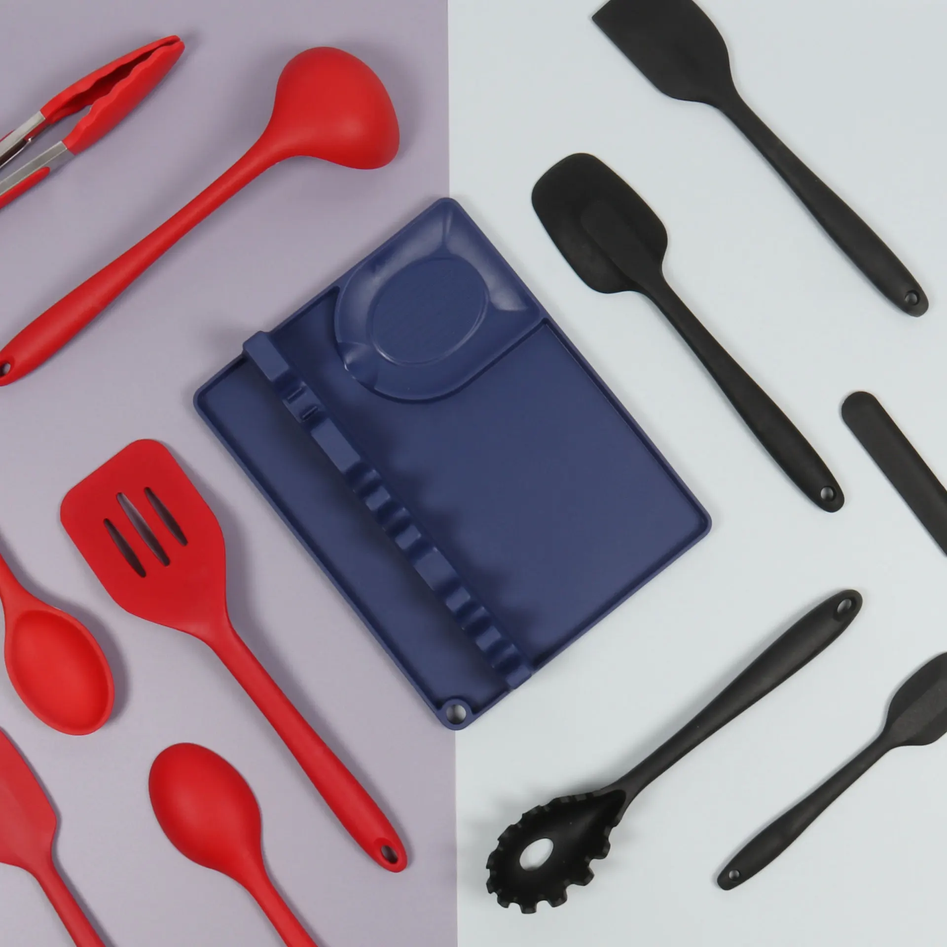 Silicone Spoon Rest For Multiple Utensils,grill Holder1 Piece Black あなた