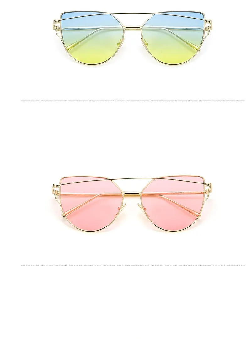 LeonLion, фирменный дизайн, кошачий глаз, солнцезащитные очки для женщин, Ретро стиль, металлические, отражающие очки для женщин, зеркальные, Ретро стиль, Oculos De Sol Gafas