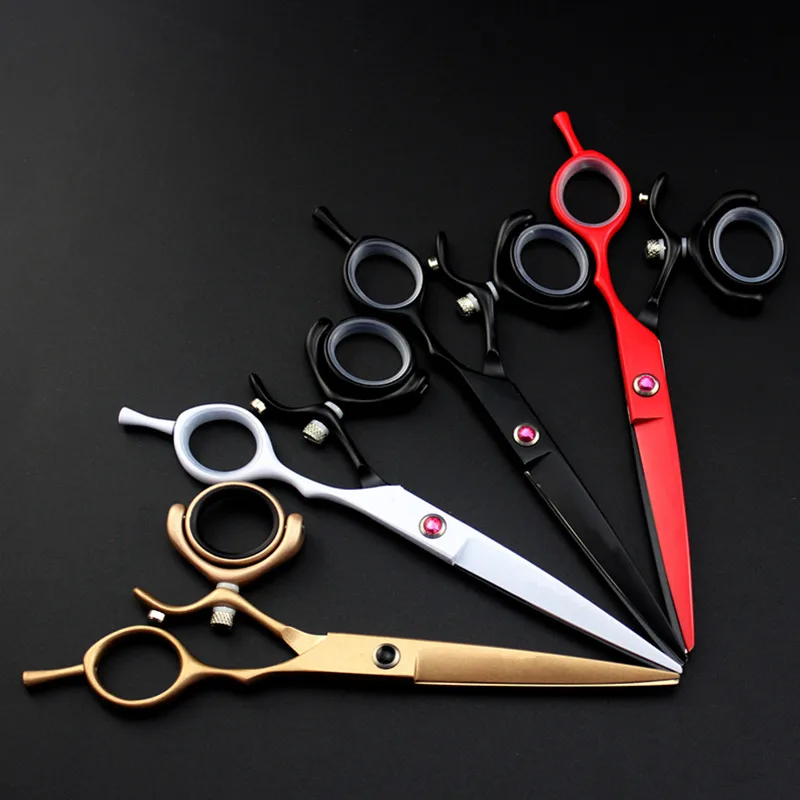 Professional Japan 440c 6 '' Rotate Cut Hair Scissors Cutting Barber
