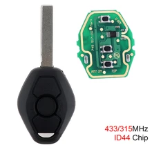 433MHz 3 Buttons Car Remote Key Replacement with PCF7935 Chip Fit for BMW EWS System X3 X5 Z3 Z4 1 3 5 6 7 Series 1995-2007 stenzhorn 433mhz remote key fob 3button for bmw ews x3 x5 z3 z4 1 3 5 7 series 2002 2003 2004 2005 with hu92 blade without chip