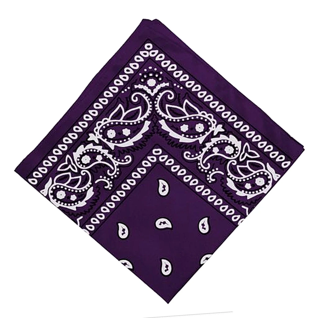 Hip Hop Bandana Headwear  100% Cotton Paisley Cowboy Bandana Scarf Head Wrap Neck Wristband Handkerchief punk Turban Head Scarf