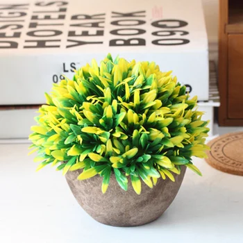 

Artificial Pot Potted Plants Plastic Flower Vase Fake Decoration Garden