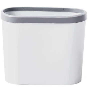 

Narrow Slender Trash Can Square Shape PP Wastebasket Without Lid Paper Basket Gap Storage Garbage Bin Dustbin Holder -White