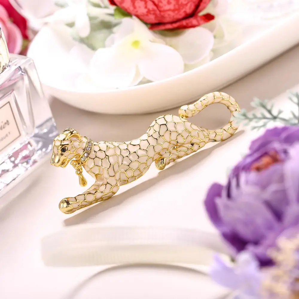 Брошь с леопардовым принтом унисекс|animal rhinestone brooch|crystal broochrhinestone brooch |